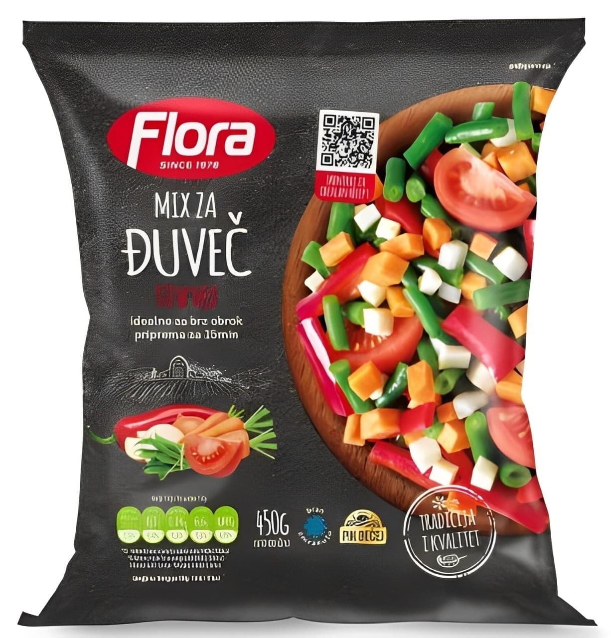 POVRĆE MEŠ ZA ĐUVEČ SMRZ 400G FLORA-slika