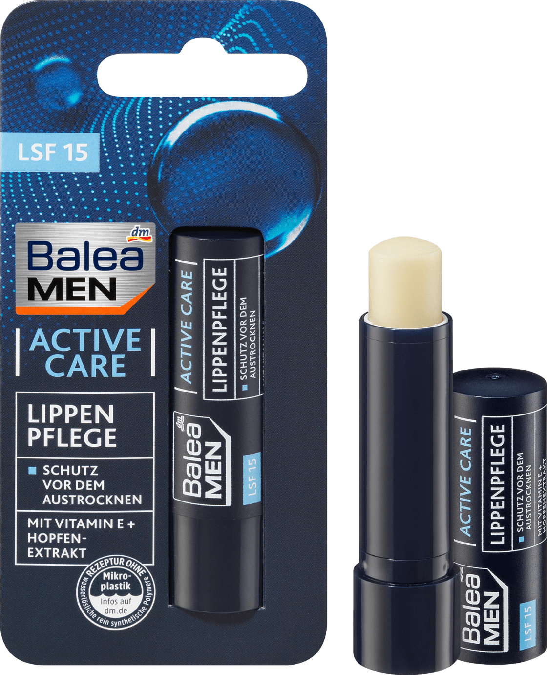 BALEA MEN Active care balzam za usne SPF15 4,8g-slika