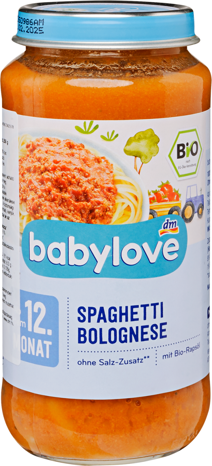BABYLOVE kašica špagete bolonjeze 250g-slika
