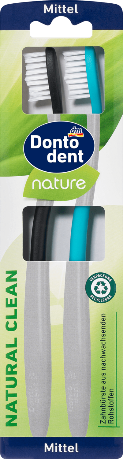 DONTODENT Natural clean medium četkica za zube 2kom-slika