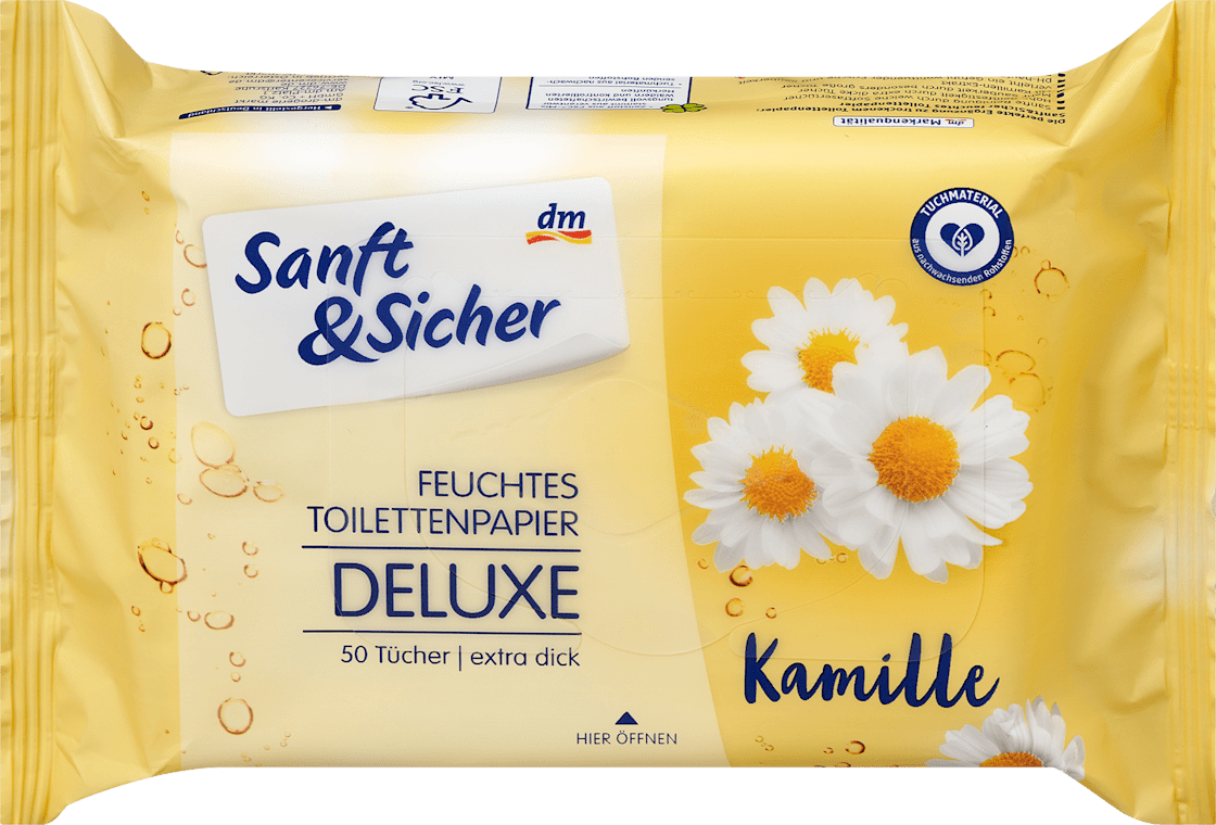 Vlažni toalet papir SANFT&SICHER deluxe kamilica 50kom-slika