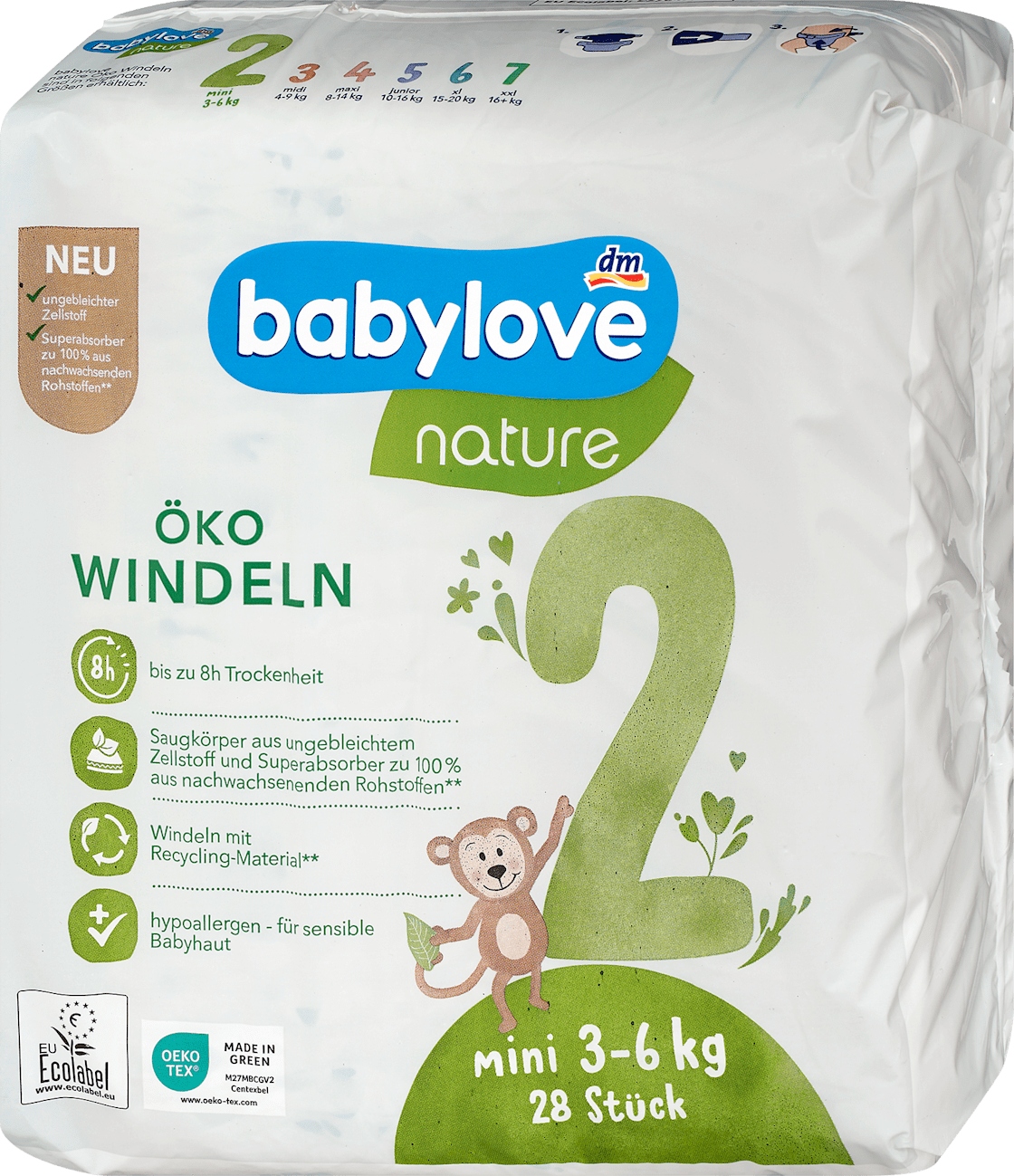 BABYLOVE pelene nature 2 mini 28kom-slika
