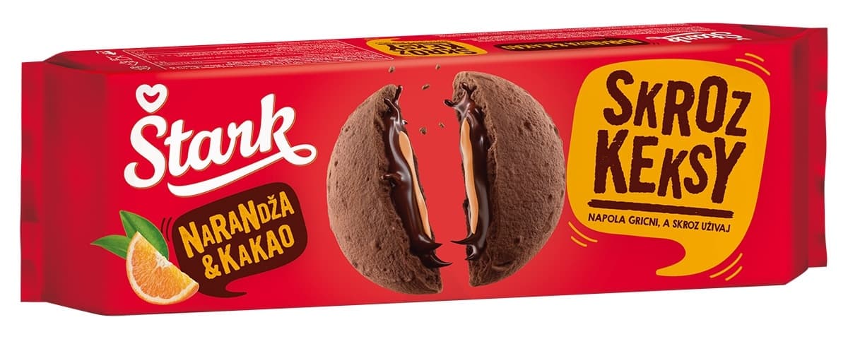 Keks duofil.kakao i narandza Stark 140g-slika