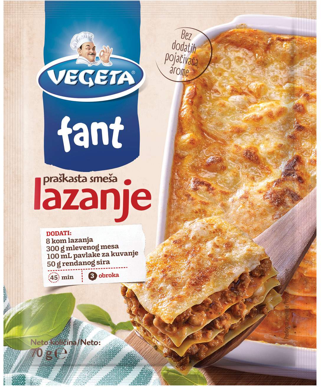 Dodatak VEGETA Fant za lazanje 70g-slika