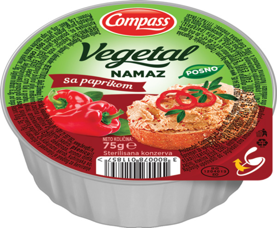 Namaz COMPASS Vegetal sa paprikom 75g-slika