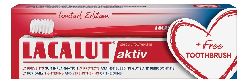 Pasta za zube LACALUT Aktiv Limited edition 75ml + četkica-slika