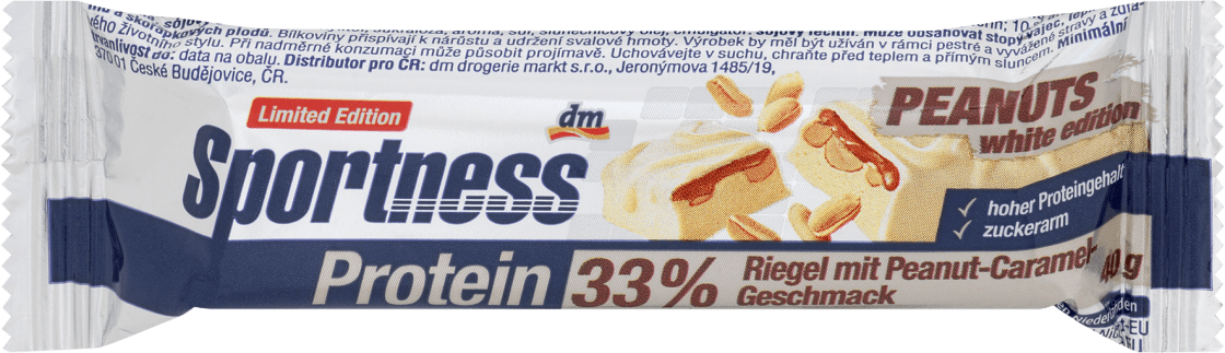 Energetska štanglica SPORTNESS kikiriki i karamela 40g-slika