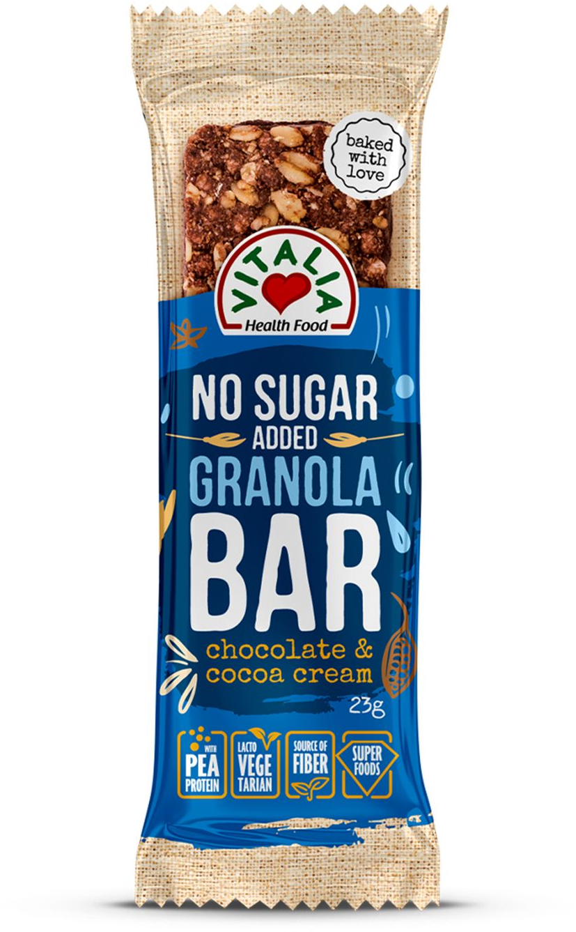 Štanglica VITALIA Granola bar chocolate & cocoa cream 23g-slika