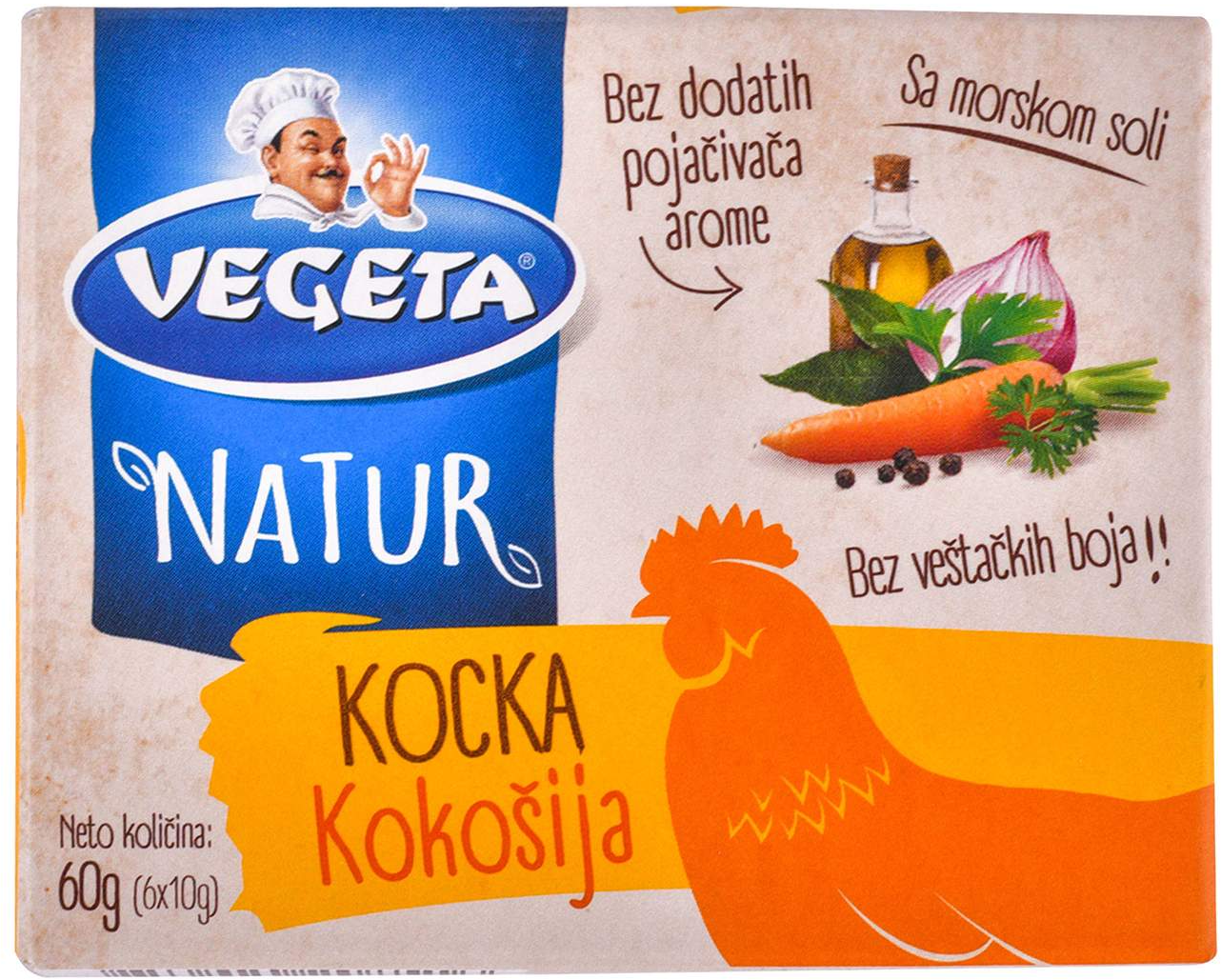 Kocka za supu VEGETA natur kokošija 60g-slika