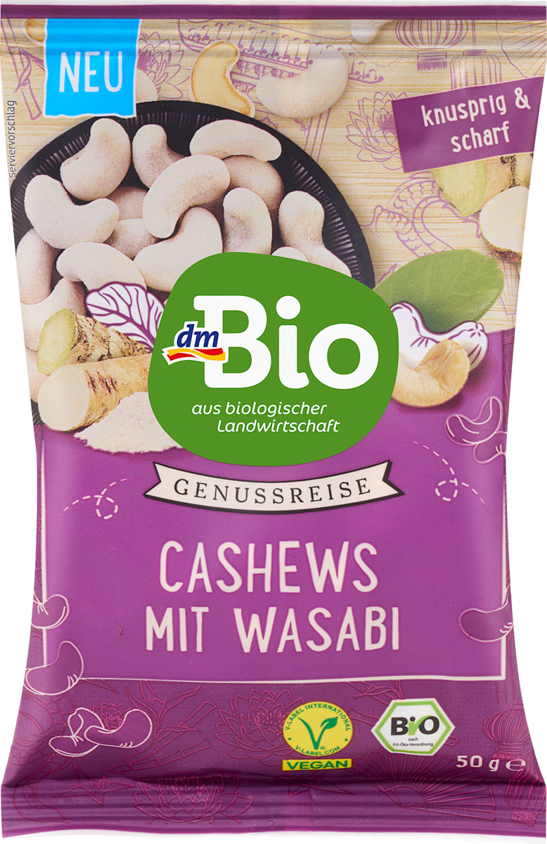 Indijski orah DM BIO u testu sa renom i wasabi začinom 50g-slika
