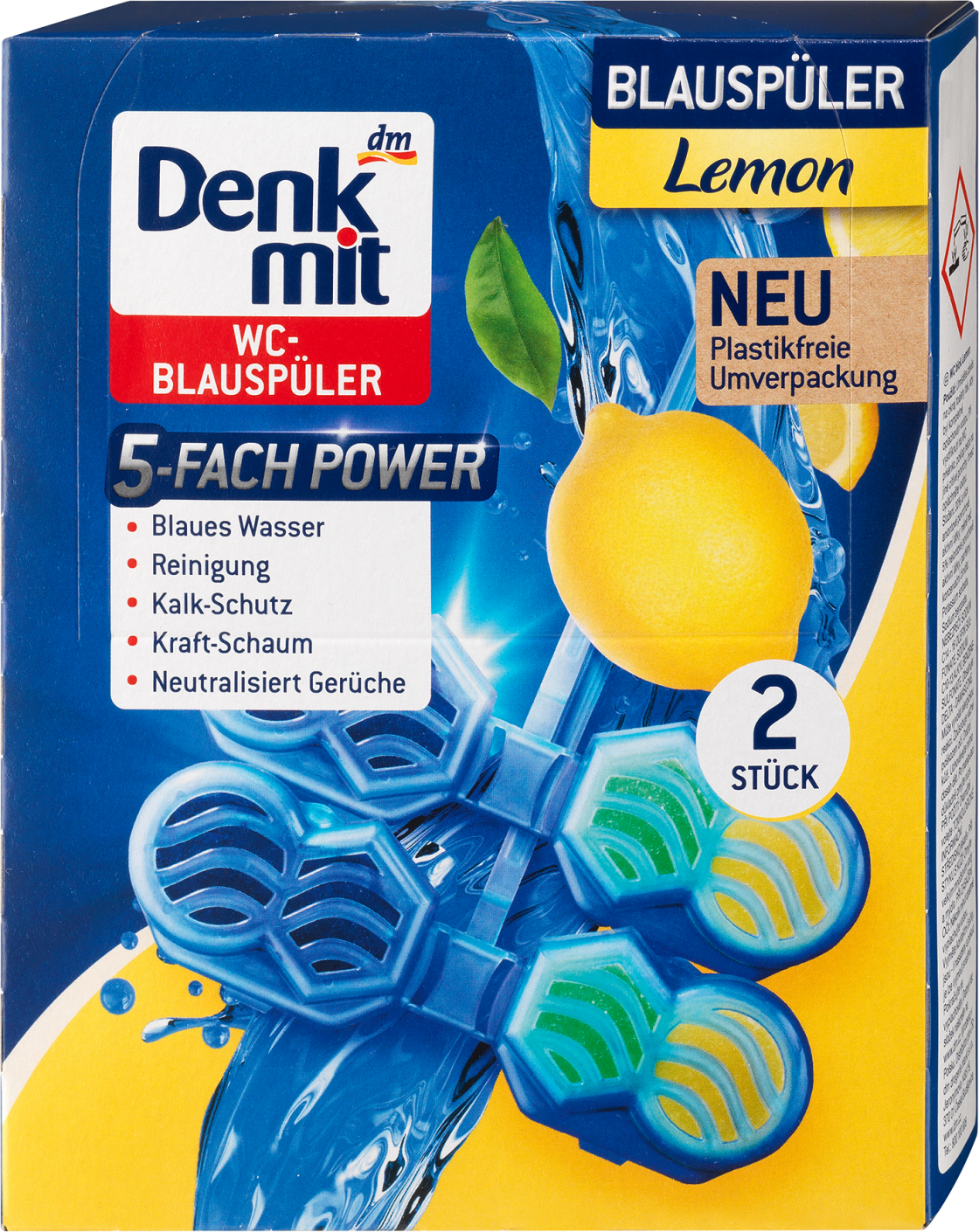 WC kamen DENKMIT limun 2x48g-slika
