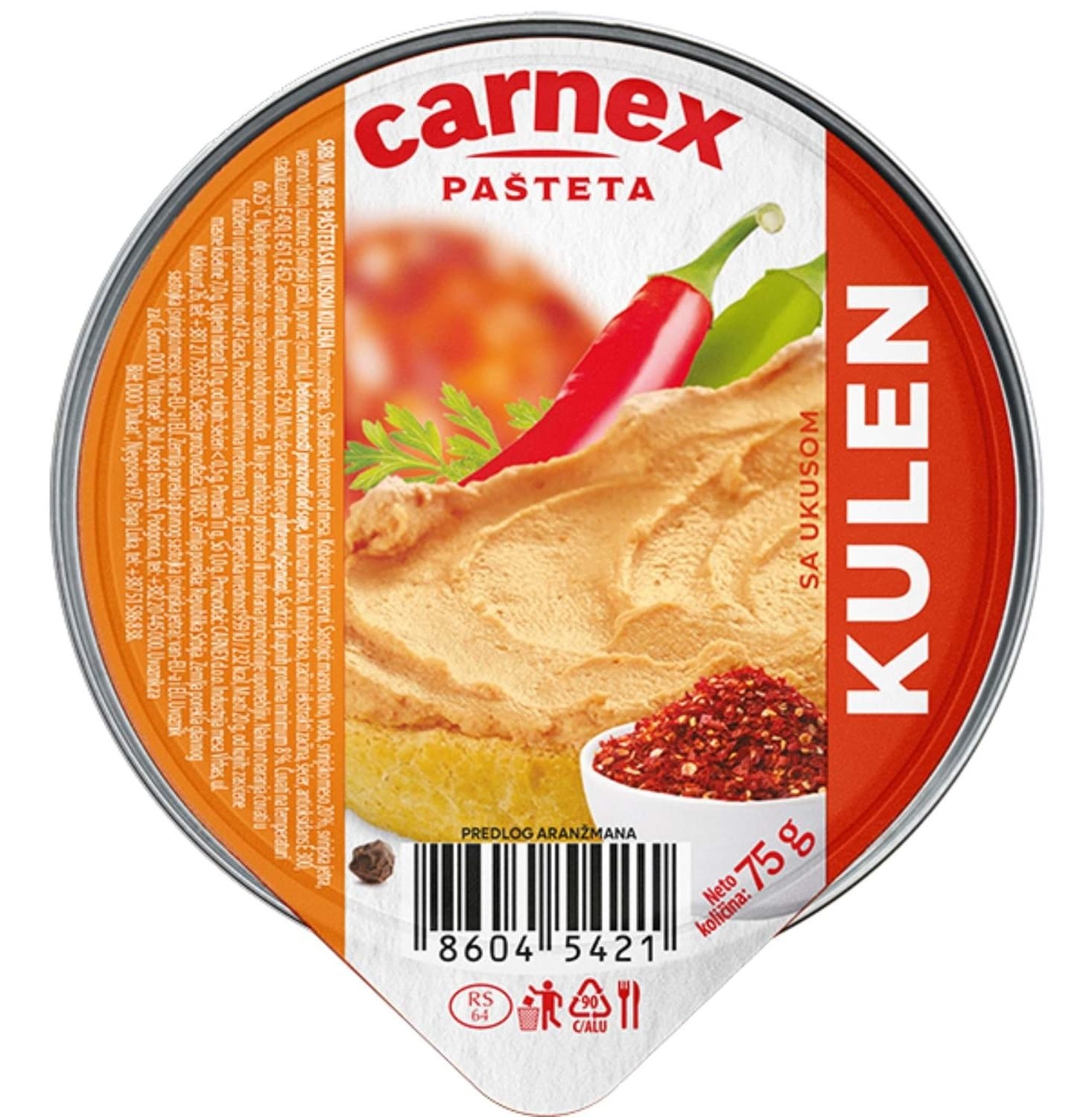 Pašteta CARNEX kulen 75g-slika