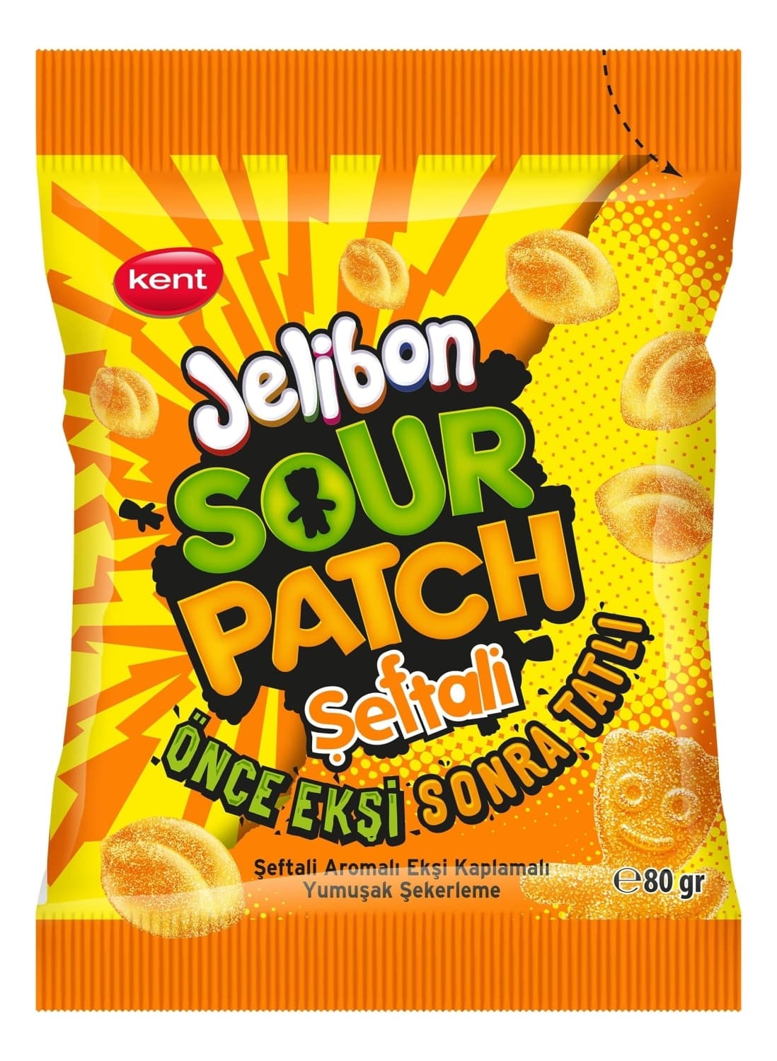 Gumene bombone KENT sour patch peach 80g-slika