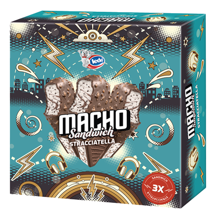 Sladoled Macho stracatela sendvic 387ml-slika