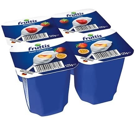 Voćni jogurt FRUTTIS jagoda breskva 125g-slika