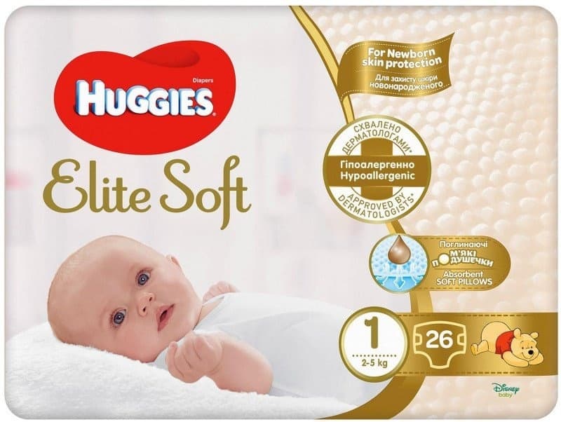 Pelene Huggies ESoft (1) Conv 26 kom.-slika