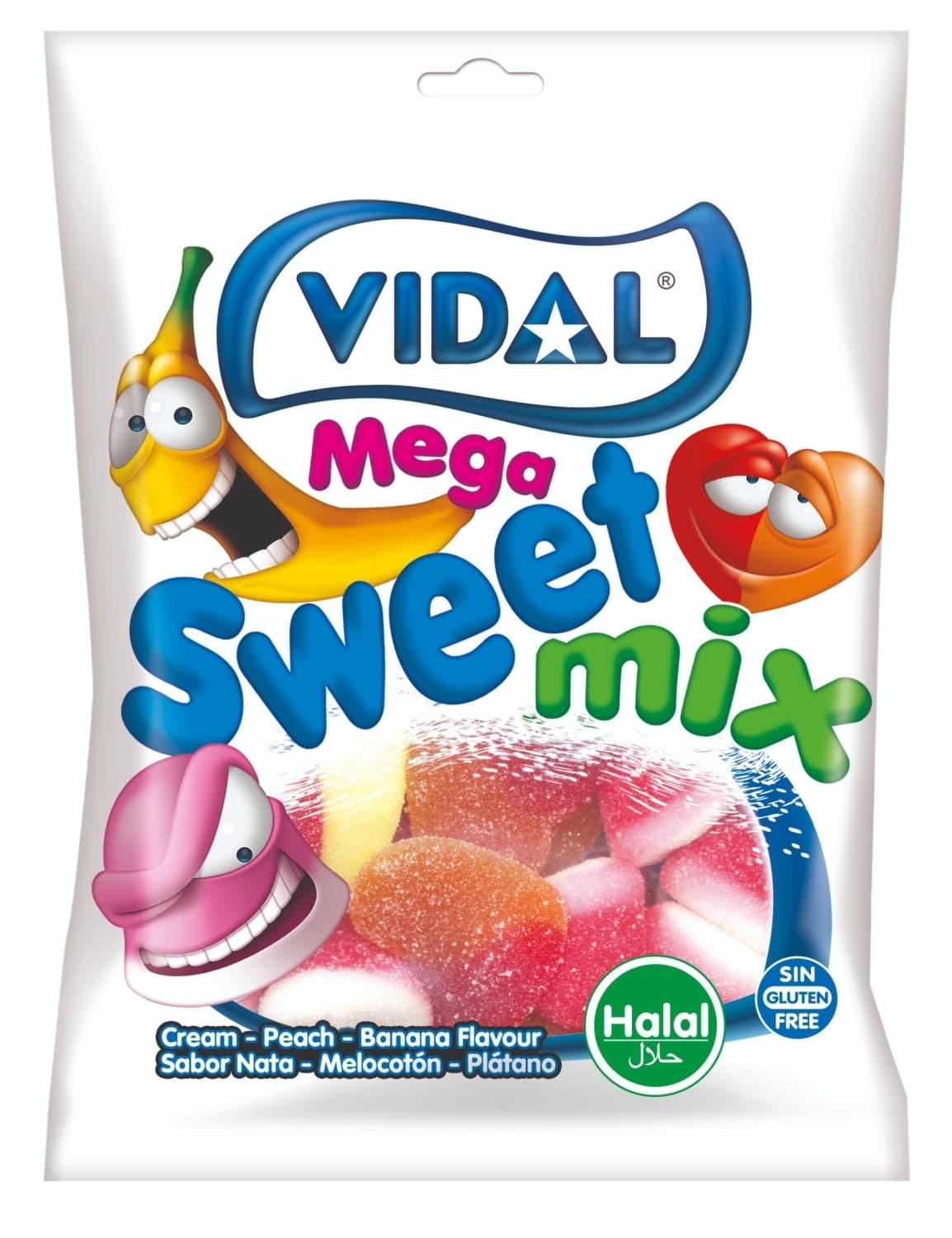 Bombone gumene mega sweet mix Vidal 90g-slika