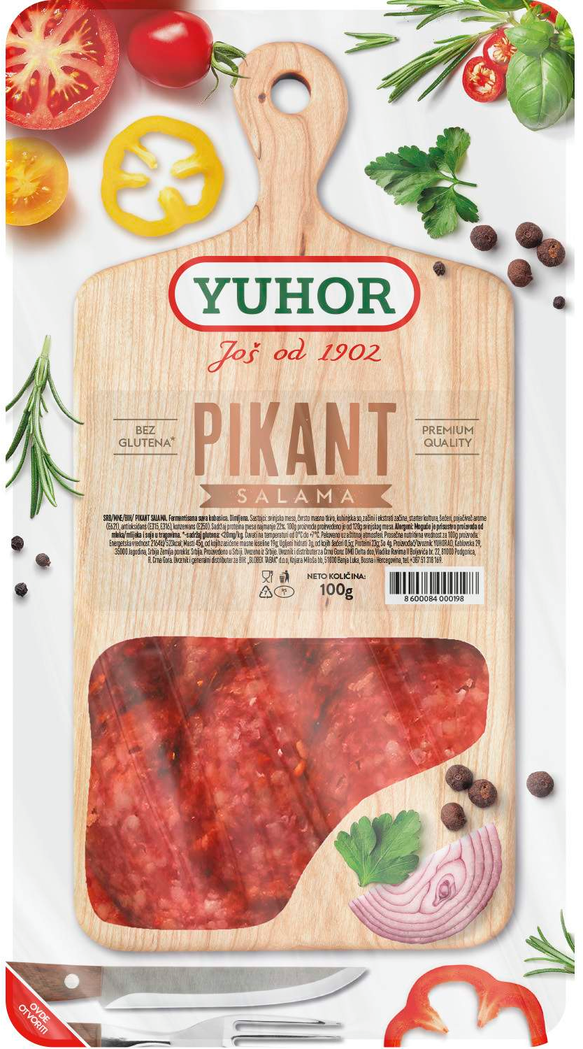YUHOR pikant salama slajs 100g-slika