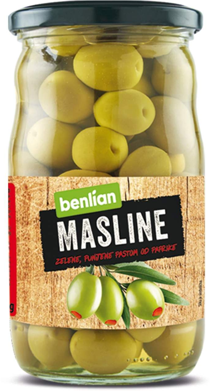 MASLINE ZELENE SA PAPRIKOM 700G BF-slika
