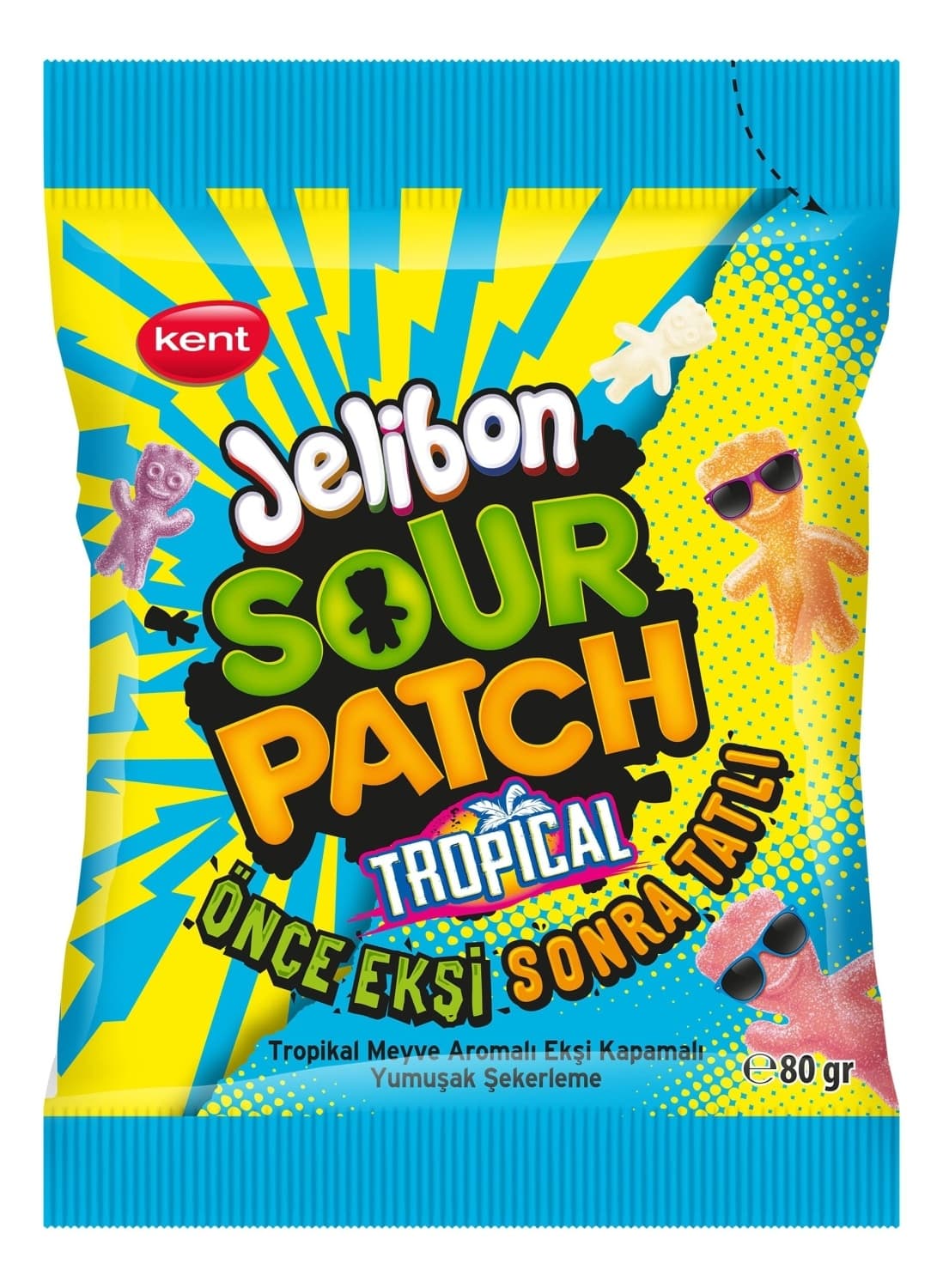 BOMBONE SOUR PATCH TROPICAL80G KENT-slika