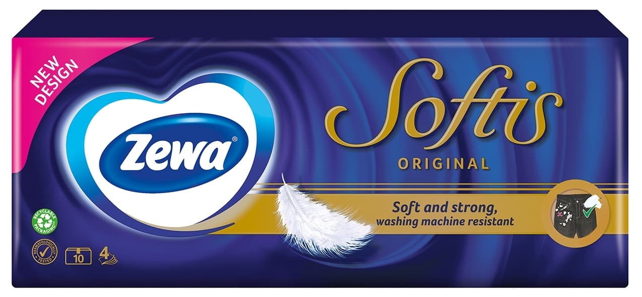 Papirne maramice ZEWA softis original 4sloja 10kom-slika