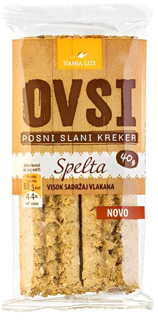 Krekeri OVSI posni slani sa speltom 40g-slika