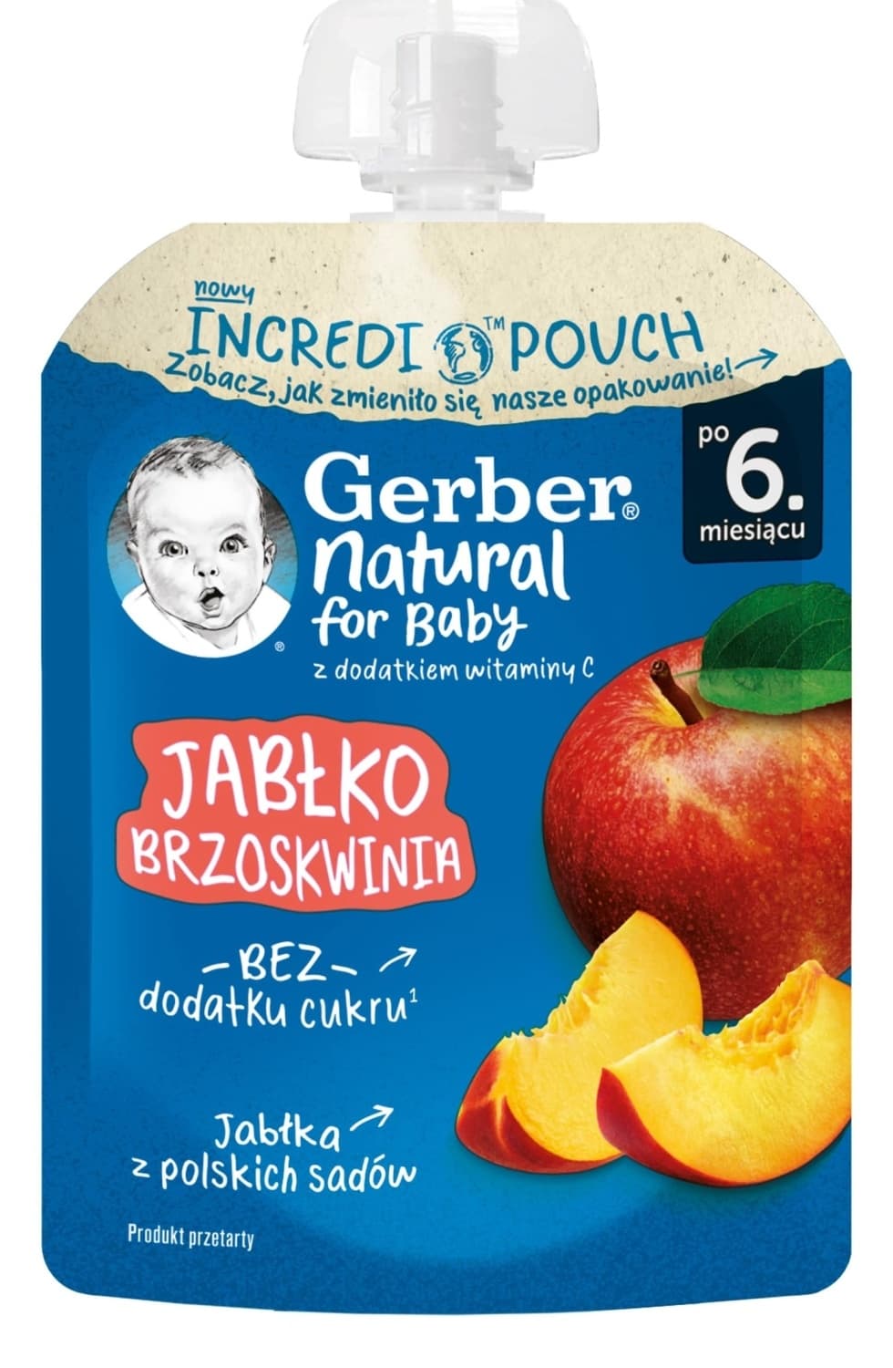 Pouch jabuka,breskva Gerber 80g-slika