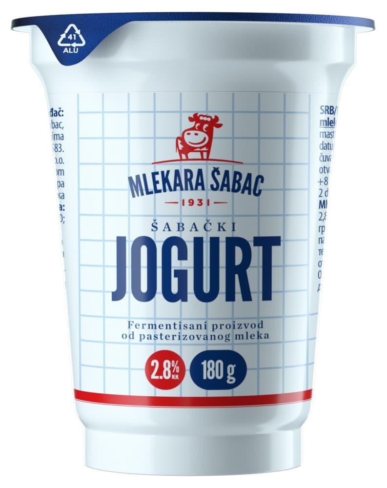 Jogurt MLEKARA ŠABAC 2,8%mm 180g-slika