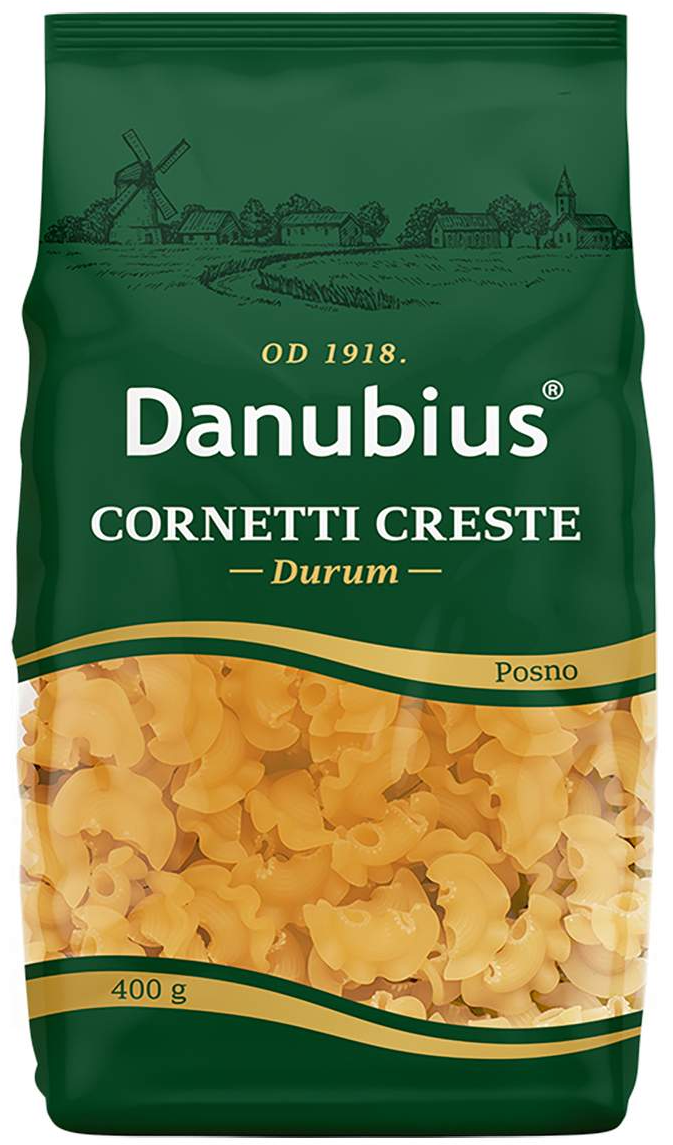 Makarona kratka Cornetti Danubius 400g-slika
