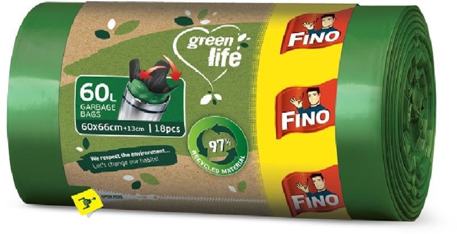 FINO kese za smeće Green life 60l 18kom-slika