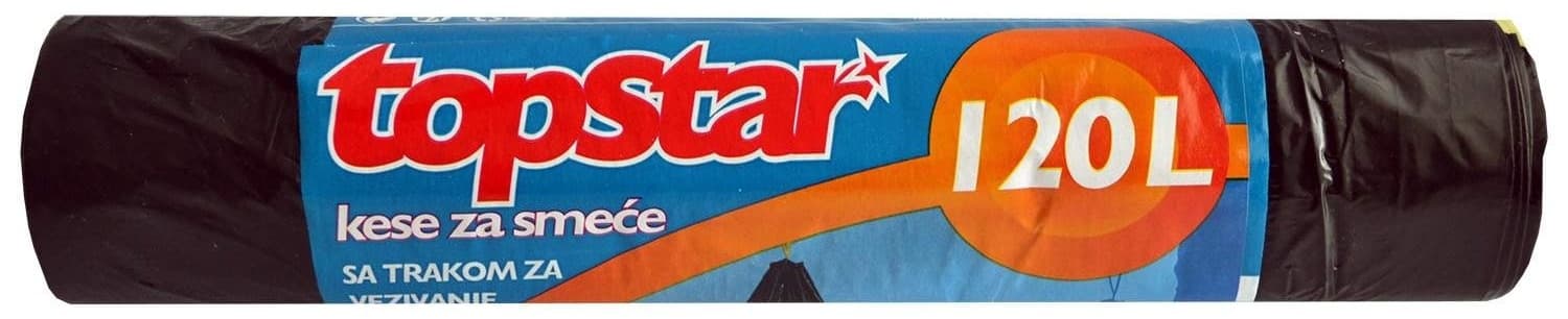 TOP STAR kese za smeće sa trakom 120l 8kom-slika