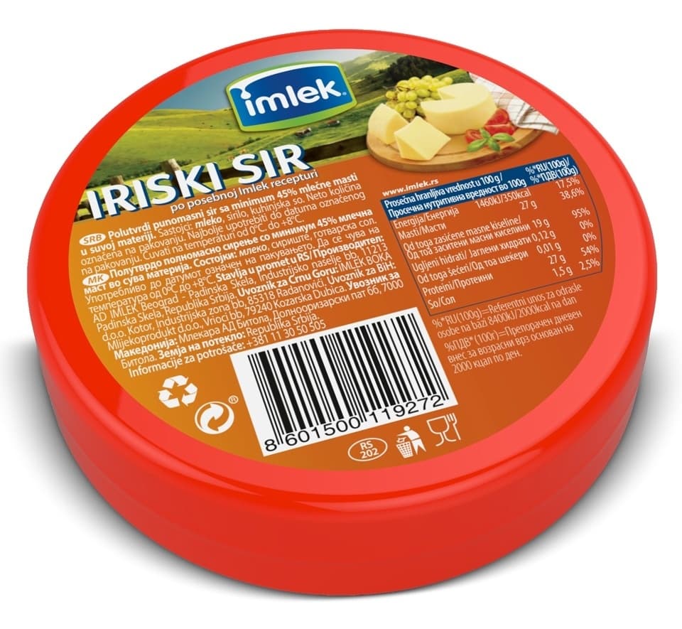 Sir Iriski cca 450g-slika