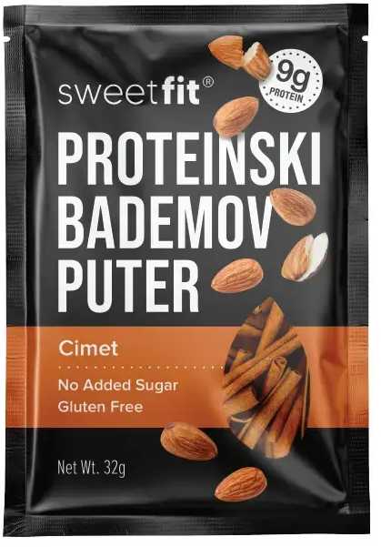 PUTER BADEMOV PROTEINSKI CIMET 32G SWEETFIT-slika
