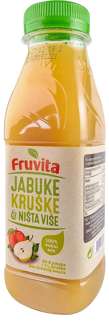 Voćni sok FRUVITA kruške jabuke i ništa više 330ml-slika