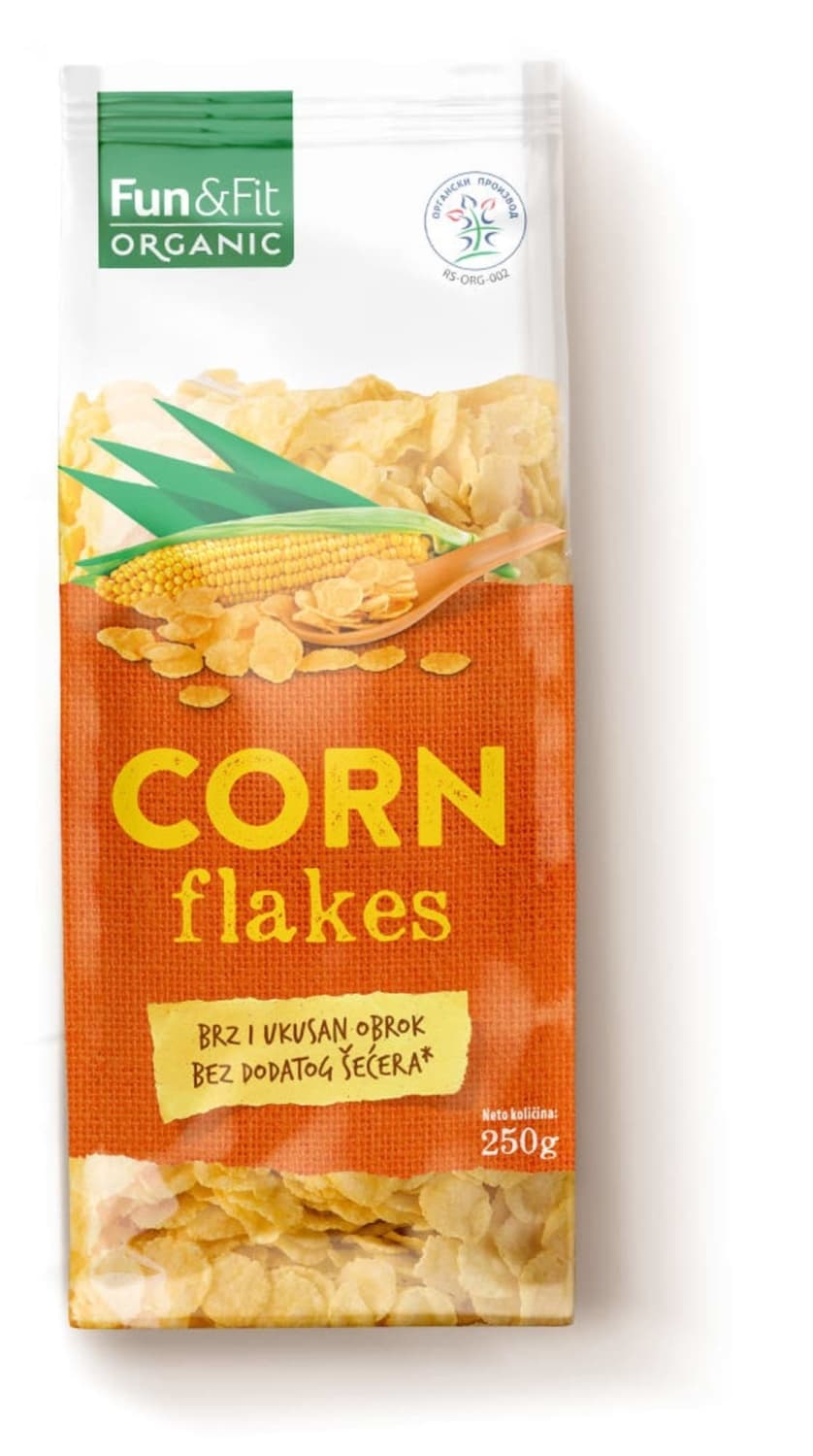 Pahuljice FUN&FIT corn flakes organic 250g-slika