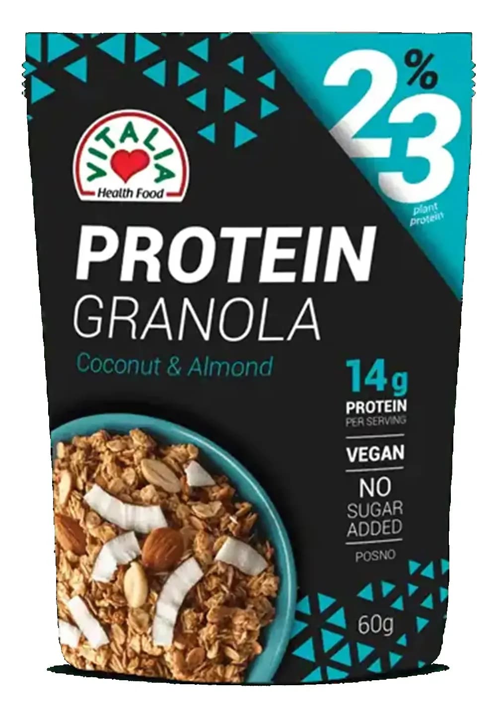 Granola protein kokos,badem Vitalia 60g-slika