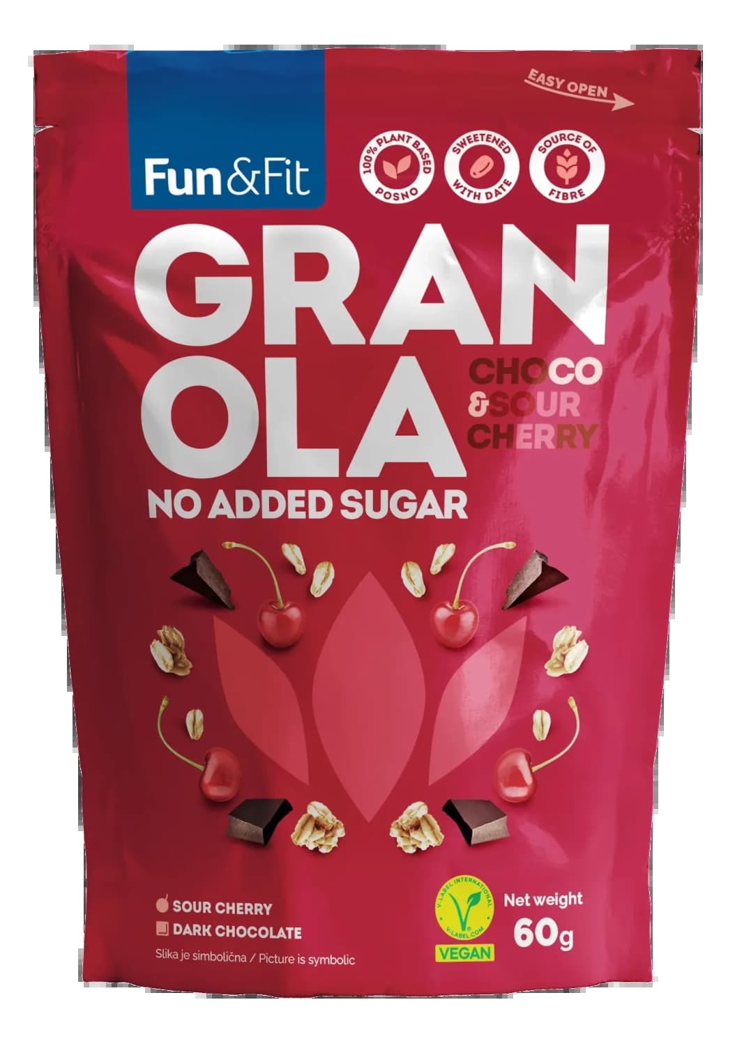 GRANOLA ČOKO VIŠNJA 60G FUN&FIT-slika