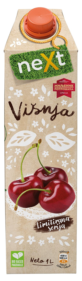 Voćni sok NEXT višnja 1l-slika