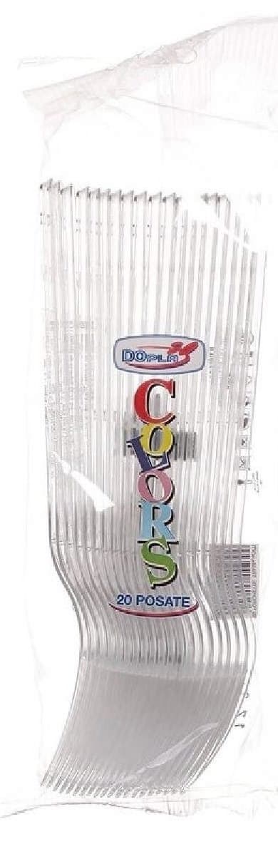 Plastične viljuške Transparent DOPLA 20kom-slika