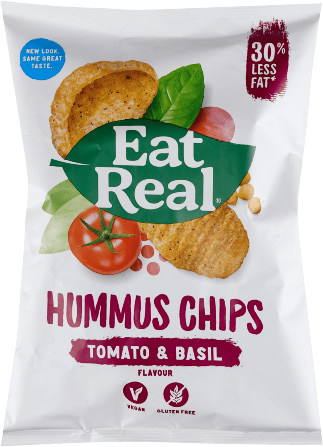 Čips EAT REAL hummus paradajz bosiljak 45g-slika