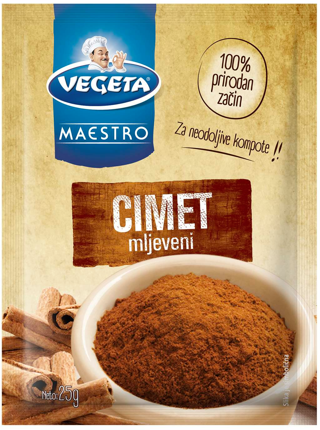 Cimet mleveni VEGETA 25g-slika