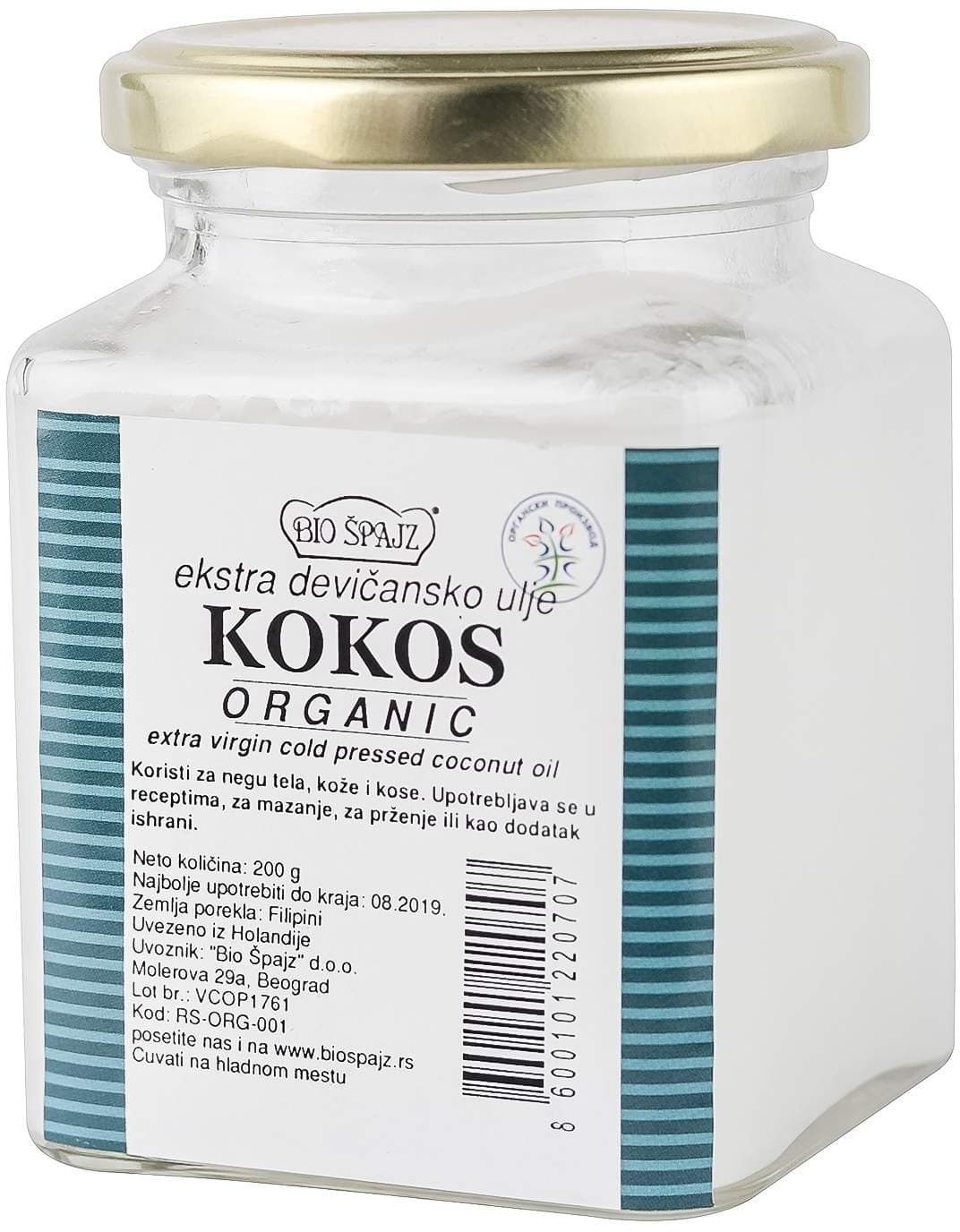 ULJE OD KOKOSA DEVIČANSKO 200G BIO ŠPAJZ-slika