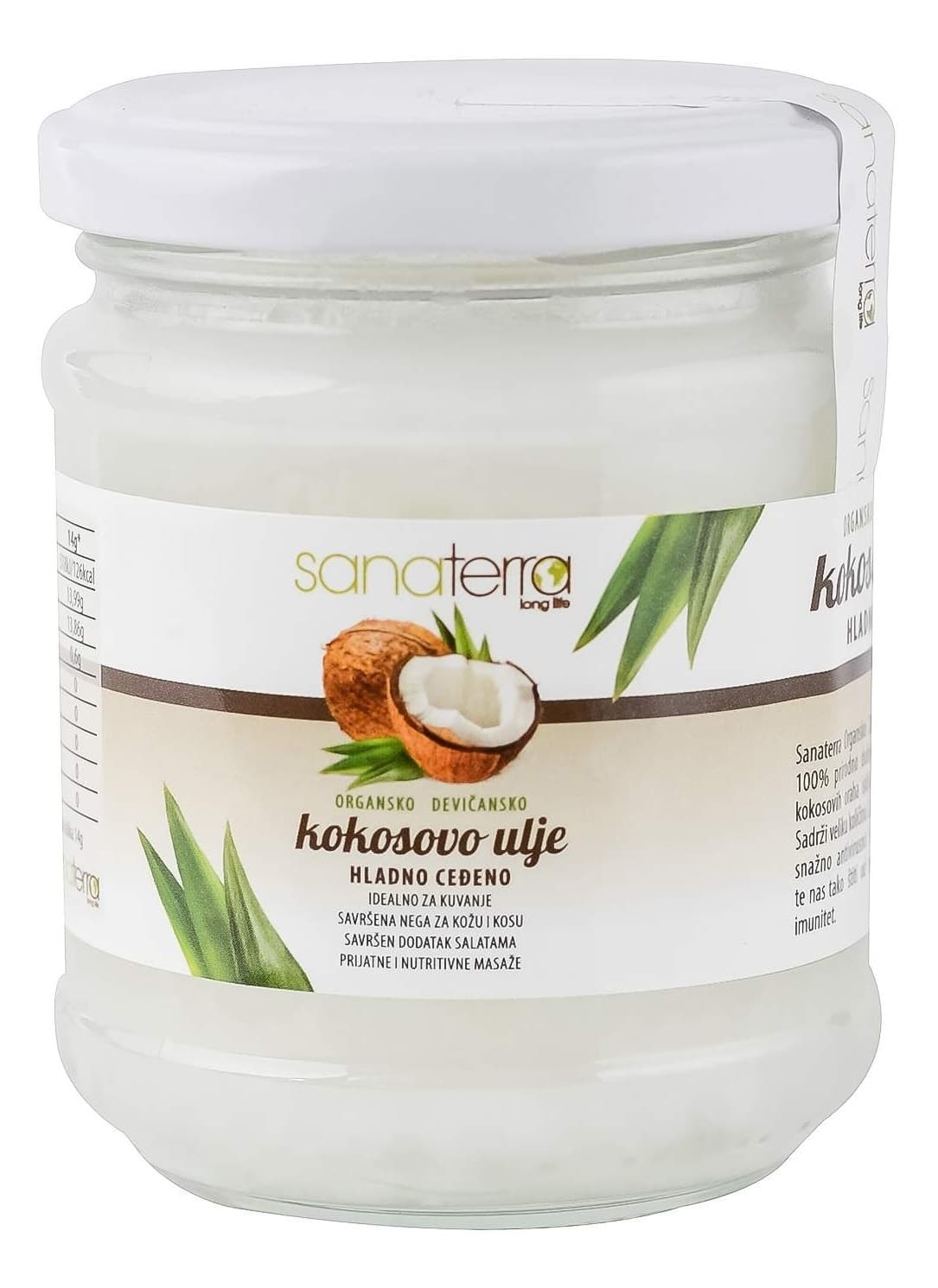 Organsko kokosovo ulje SANATERRA 150g-slika
