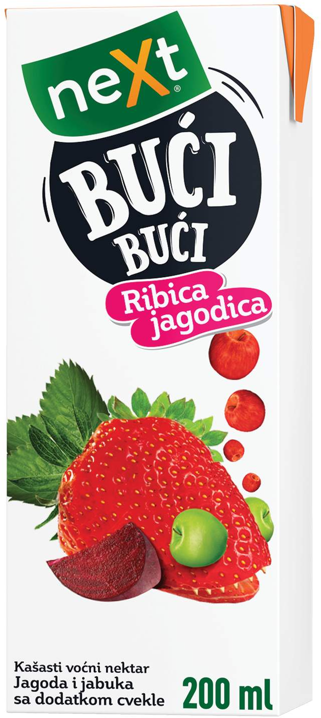 Voćni sok NEXT Bući bući jagoda 200ml-slika