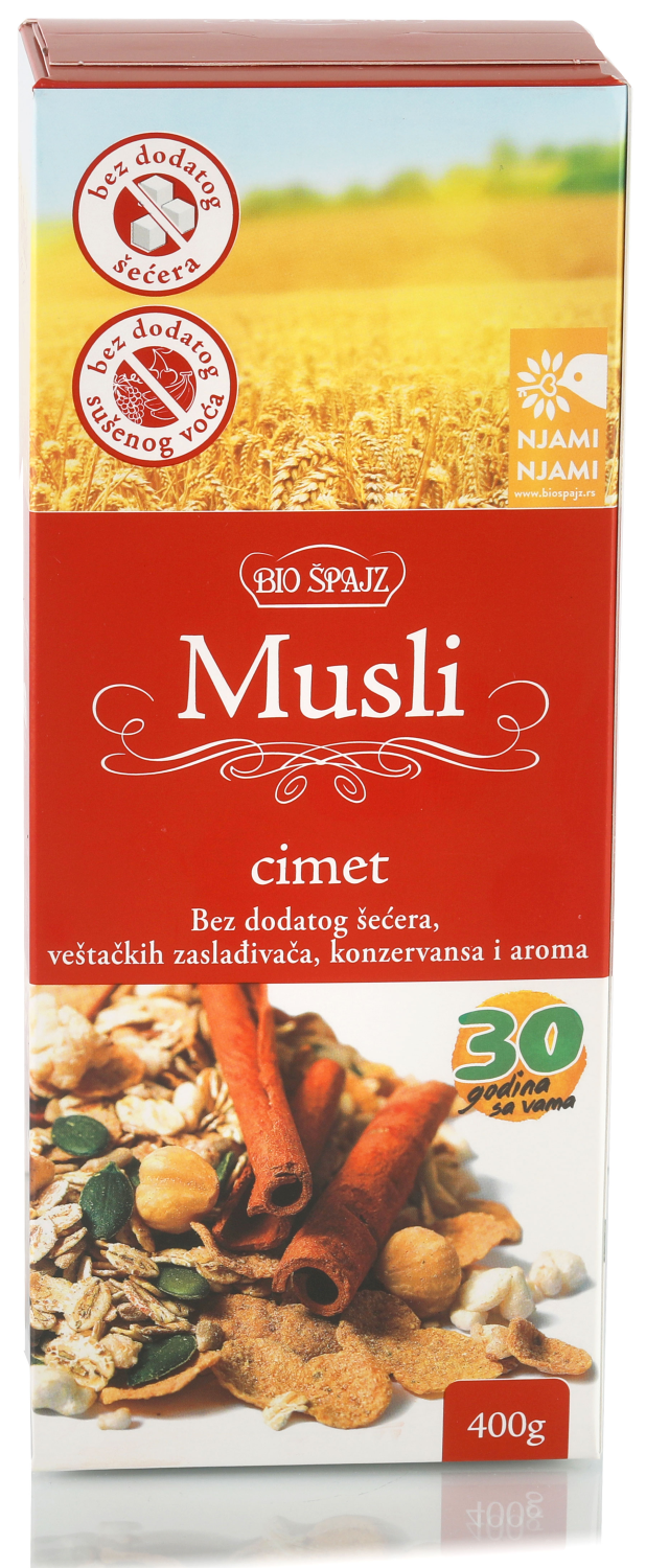Organski musli BIO ŠPAJZ sa cimetom 400g-slika