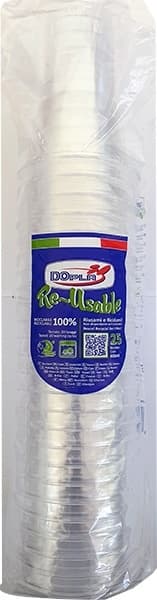 Plastične čaše DOPLA 600ml 25kom providne-slika