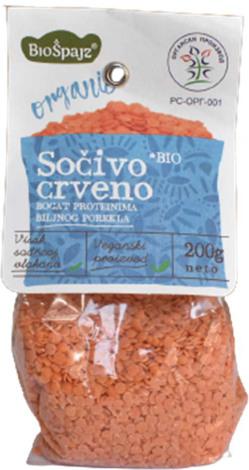 SOČIVO CRVENO BIO ORG200G BIO ŠPAJZ-slika