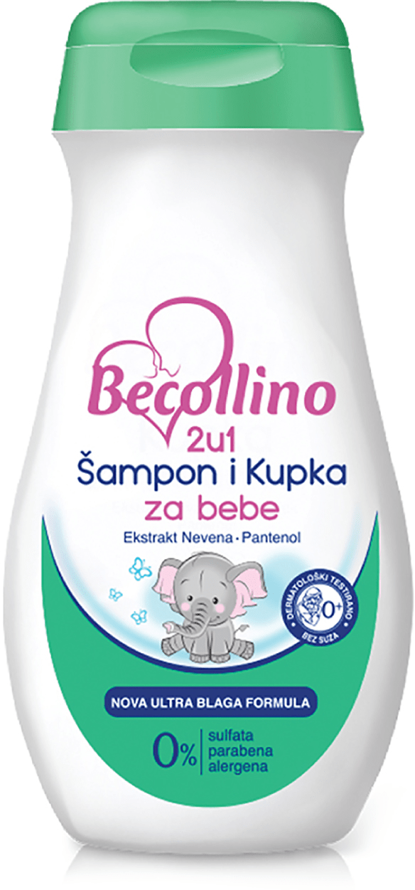 BECOLLINO Šampon i kupka za bebe 2u1 200ml-slika