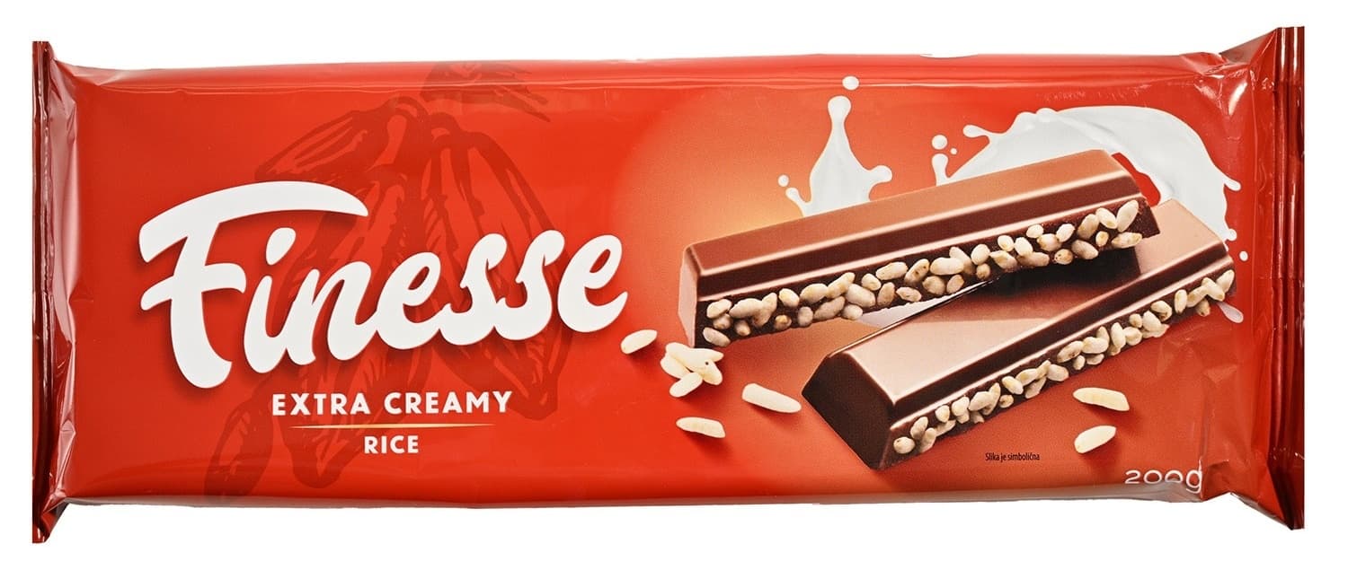 Čokolada FINESSE mlečna sa rižom 200g-slika