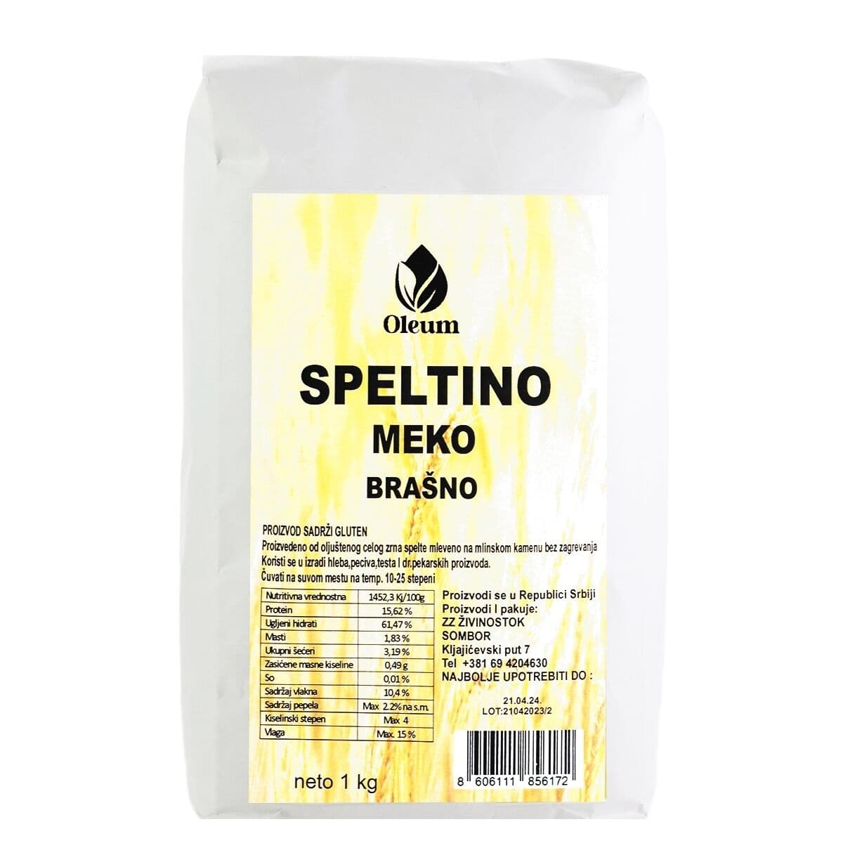 Brašno OLEUM speltino meko 1kg-slika